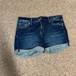 Silver Jeans Dark Blue Jean Shorts